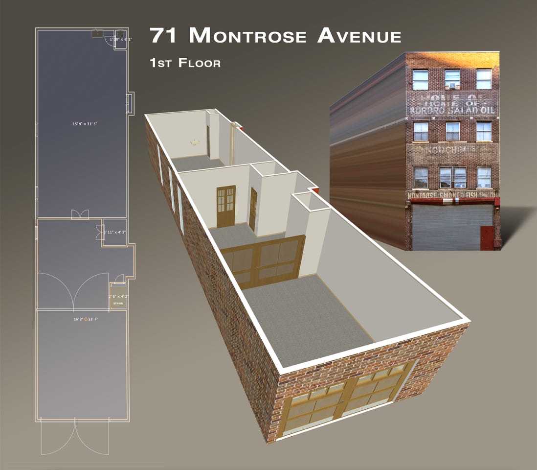Floor plan and elevation of 71 Montrose Ave